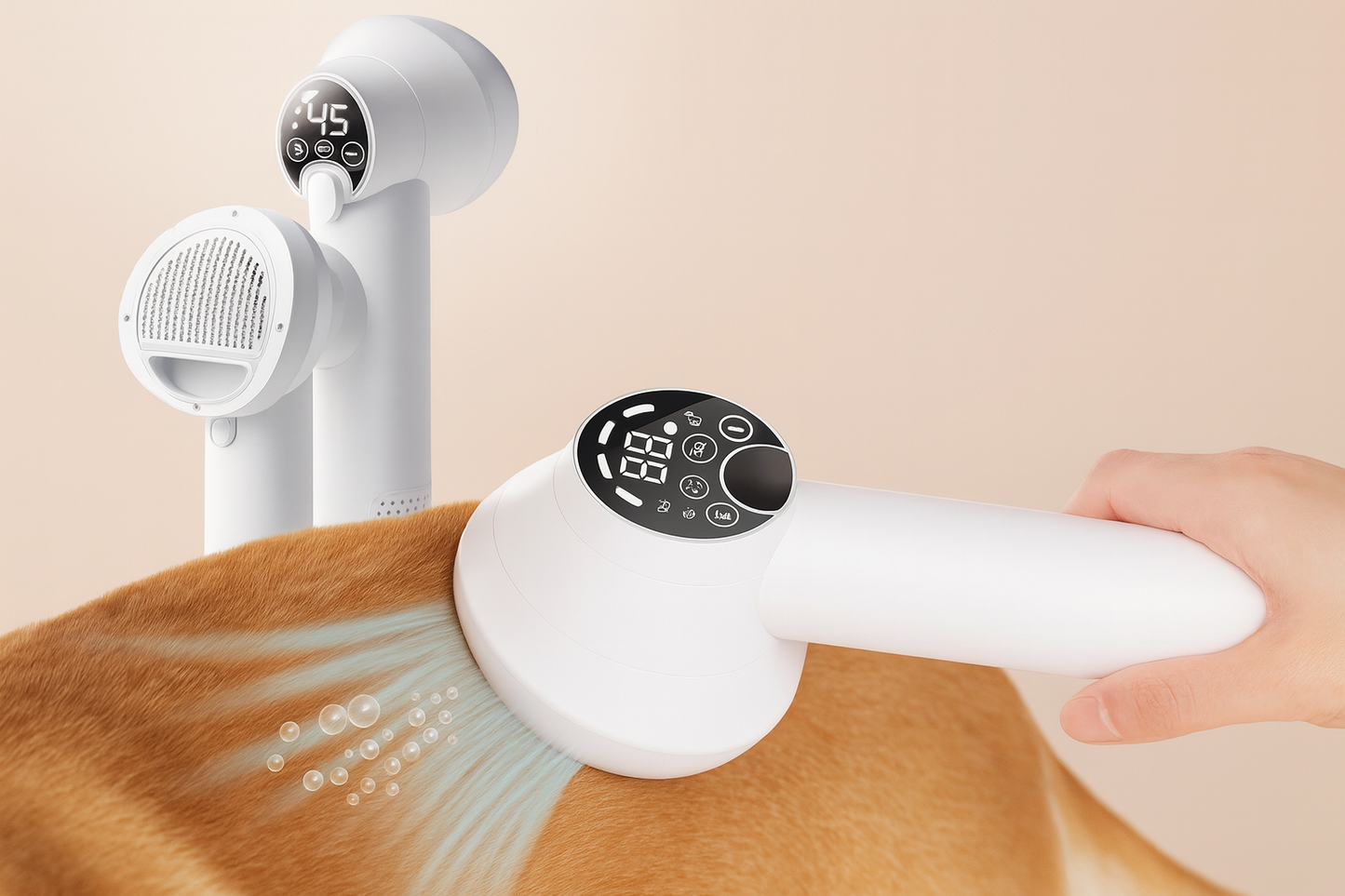 FluffBreeze Pet Hair Dryer & Grooming Brush