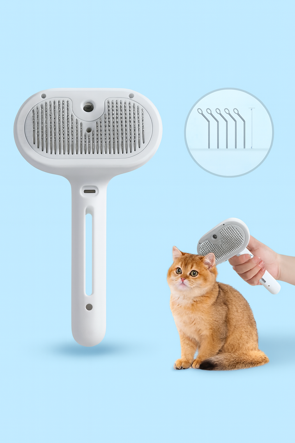 PuffSnuggle Pet Grooming Steam Brush