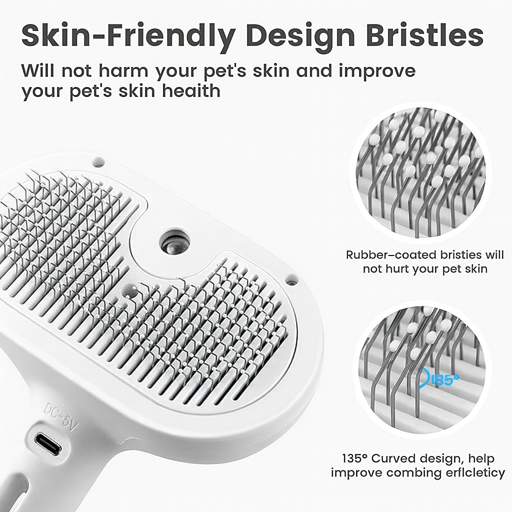 PuffSnuggle Pet Grooming Steam Brush