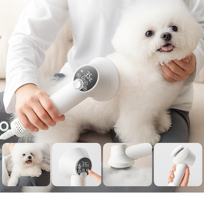 FluffBreeze Pet Hair Dryer & Grooming Brush