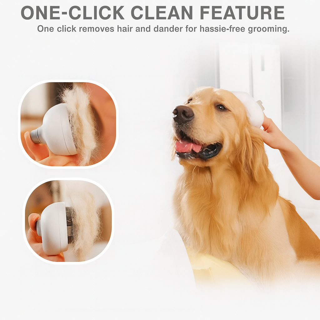 PuffSnuggle Pet Grooming Steam Brush